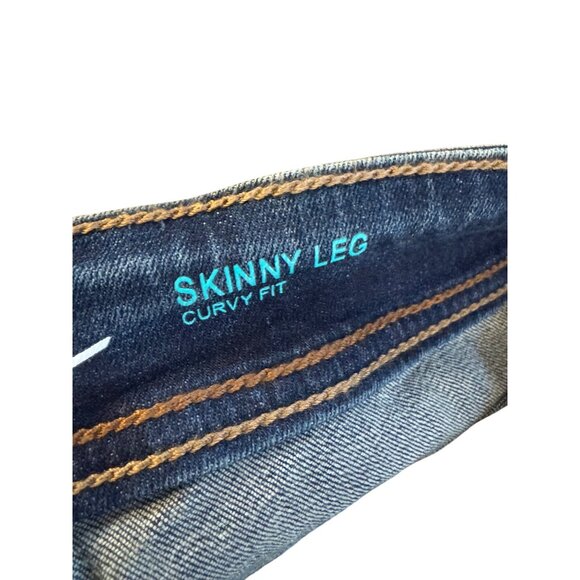INC Womens Skinny Jeans 8S Curvy Fit Blue Dark Wash Mid Rise Stretch Denim - Picture 3 of 7